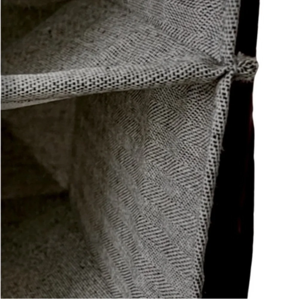 Hanging Shoe Organizer Woven Herringbone Tweed Gray